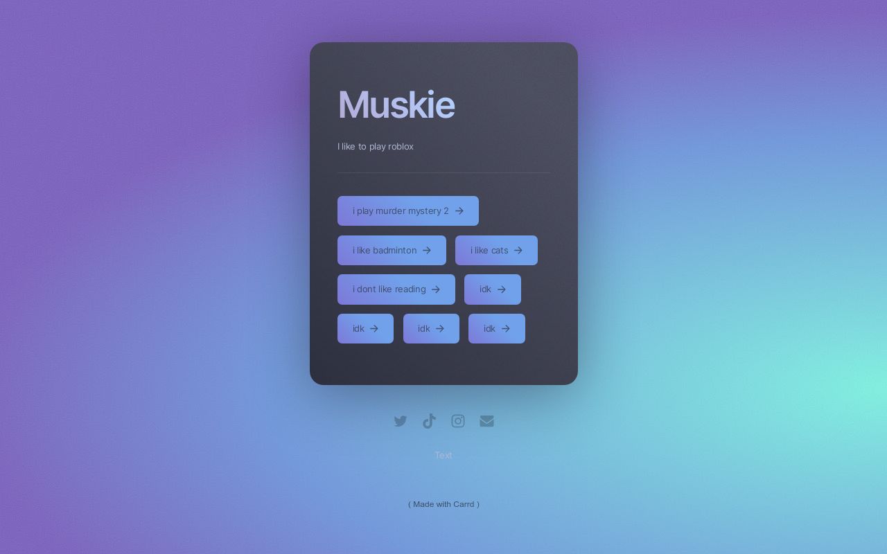 Carrd profile picture for @muskie